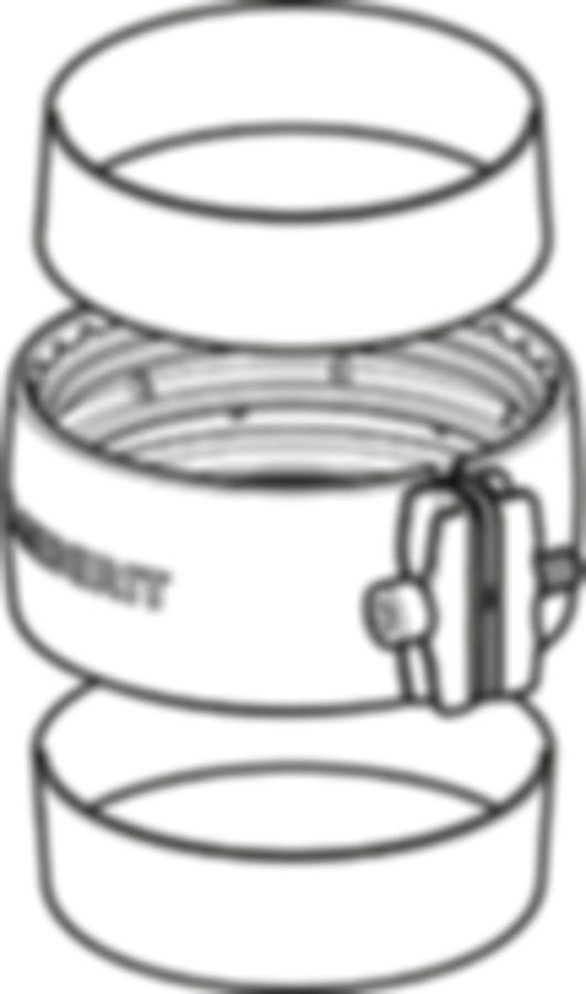 Geberit Silent Spannverbinder 110 mm - db20, für Fallleitung