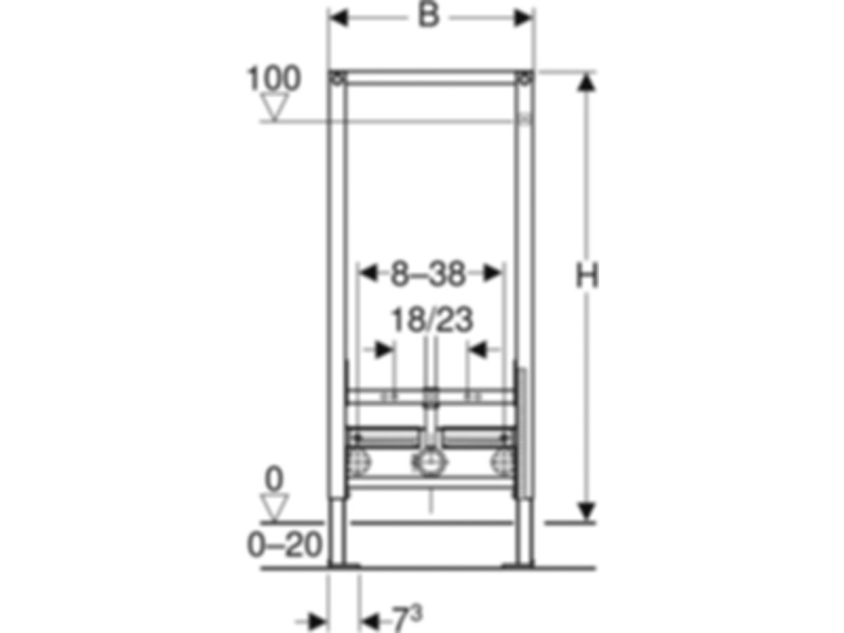 Geberit Duofix Wandbidet-Element - Typ 112