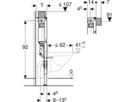 Geberit Duofix Wand-WC-Element Omega - Betätigung von oben / vorne, Typ 98