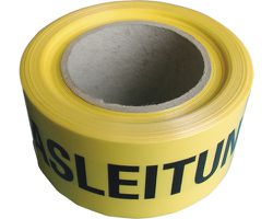 Warnband "Achtung Fernwärmeleitung" gelb - Breite 40 mm in Rollen à 250 m
