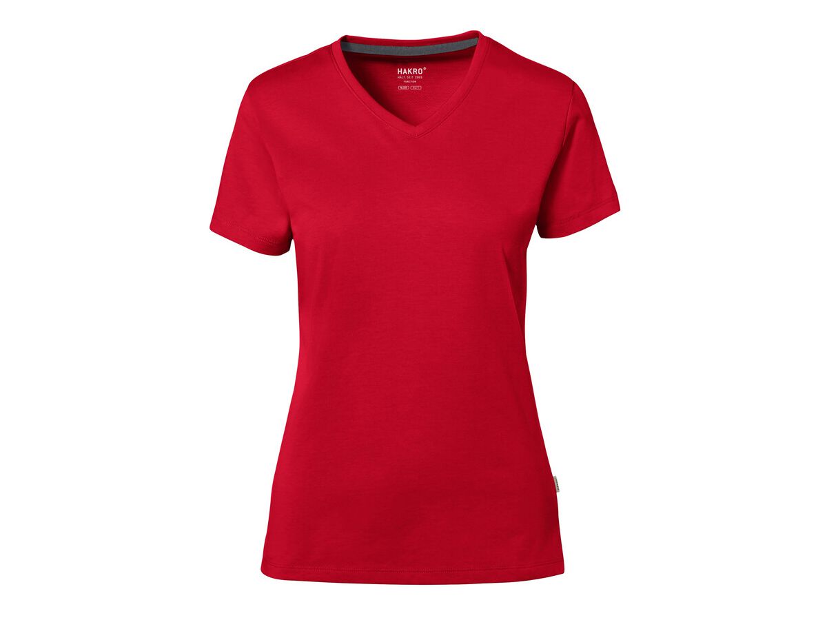 Cotton Tec Damen V-Shirt, Gr. L - rot