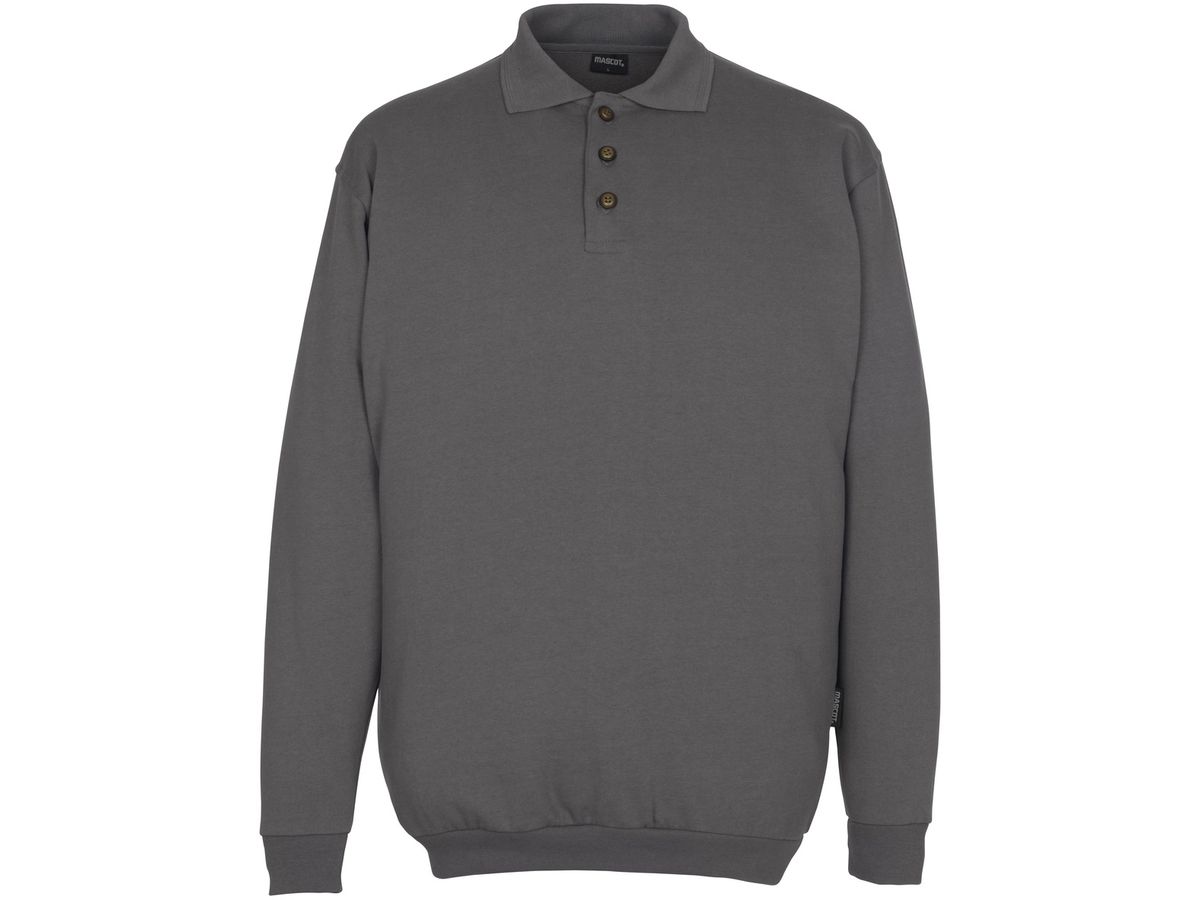 Trinidad Polo Sweatsh. anthrazit Gr. S - 60% Baumwolle / 40% Polyester