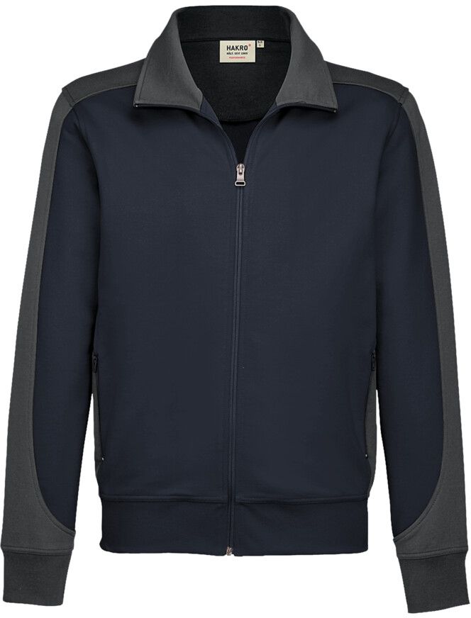 Sweatjacke Contrast Performance - 50% Baumwolle / 50% Polyester