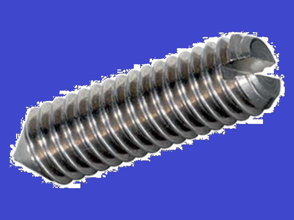 Gewindestifte mit Schlitz und Spitze - INOX A1 ISO 7434 DIN 553