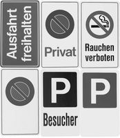 Schild Kunststoff, selbstklebend - wetterfest