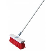 Strassenbesen Elaston 40cm rot - inkl. Halter und Stiel, 180 cm