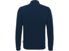 Longsleeve-Poloshirt Perf. Gr. M, tinte - 50% Baumwolle, 50% Polyester, 220 g/m²