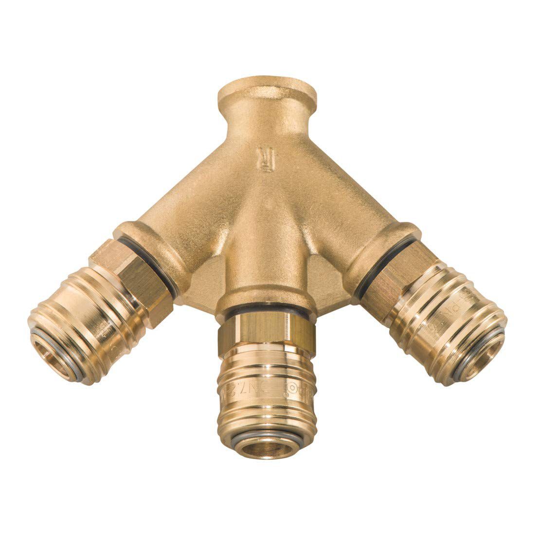 Druckluftverteiler mit 3 Kuppl. - EURO - 3/8" IG