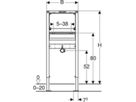 Geberit Duofix-Waschtisch-Element - für Unterputz-Wandarmatur Typ 130