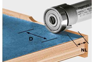 Bündigfräser HW, 22x8 mm - Festool, für OFK 500