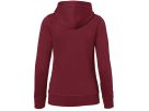 Damen Kapuzenjacke Bonded, Gr. S - weinrot/silber