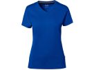 Cotton Tec Damen V-Shirt, Gr. XS - royalblau