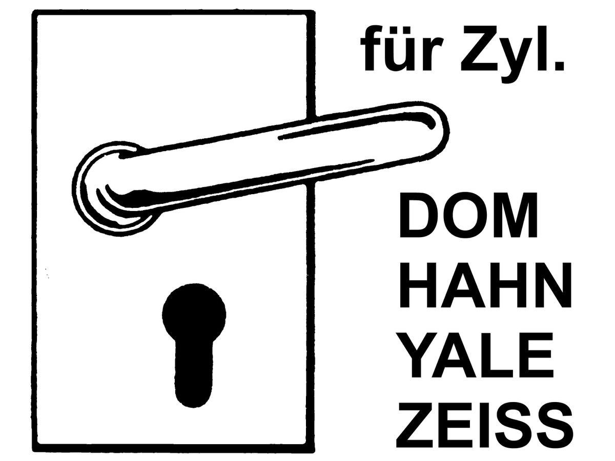 Drückerschloss für Sicherheitszylinder - (Schloss ohne Zylinder) für Div. Zyl.