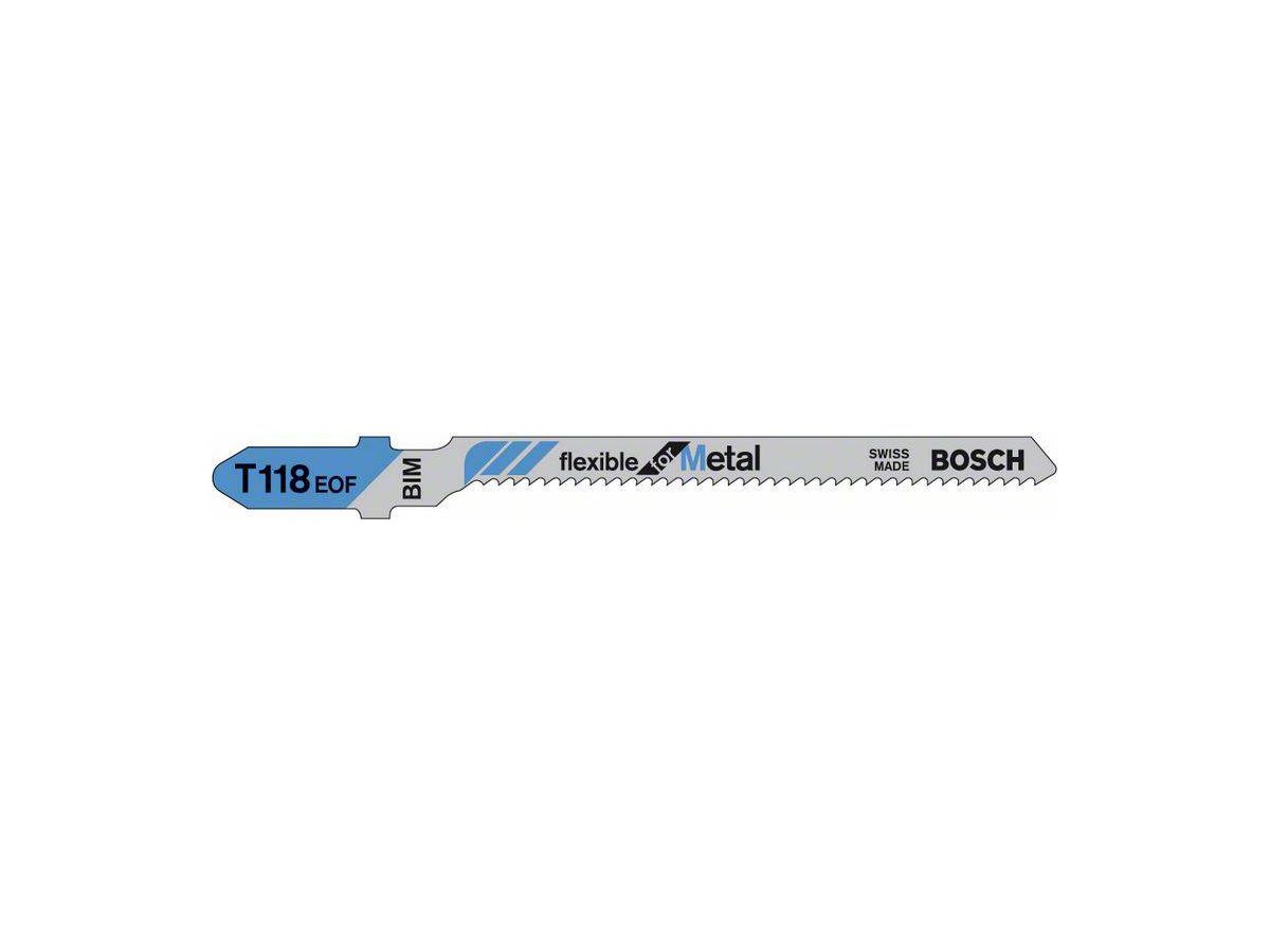 Stichsägeblatt Bosch T 118 EOF - für Metall, 5er-Pack