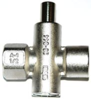 Druckknopfhahnen JAKO 1/2" - Messing matt vern. für Manometer 5 bar