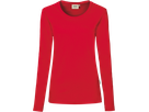 Damen-Longsleeve Performance Gr. XL, rot - 50% Baumwolle, 50% Polyester, 190 g/m²