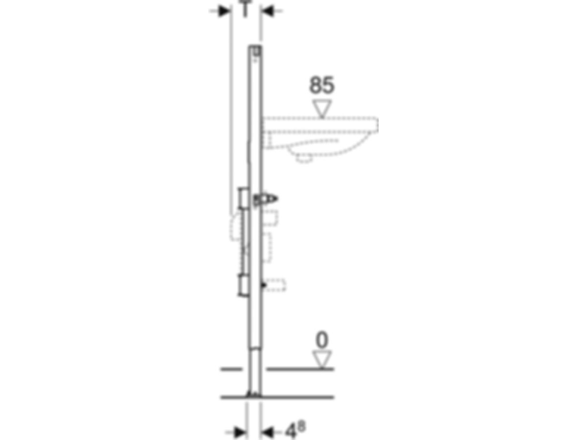 Geberit Duofix Element für Wascht. 112 - Standarmatur, mit zwei Wasserzählerstr.