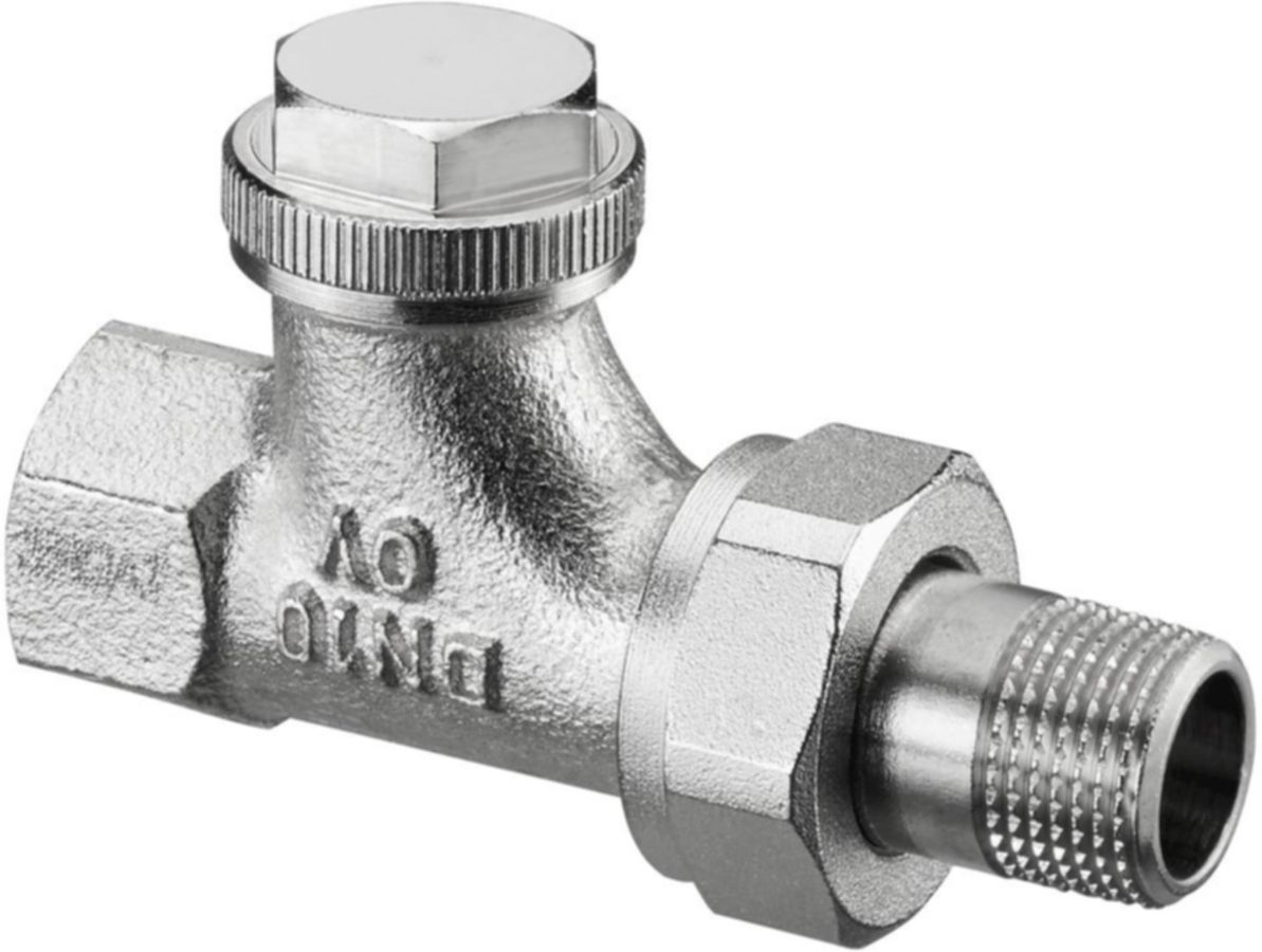 Verschraubung "Combi 3" Durchgang IG - Messing vernickelt