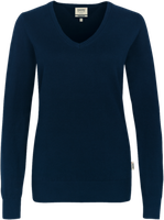 Damen-V-Pullover Prem.-Cotton 2XL tinte - 100% Baumwolle