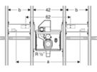 Geberit GIS SET für ONE Waschtisch - mit Unterputz-Clou/Siphon, 74x24.5 cm