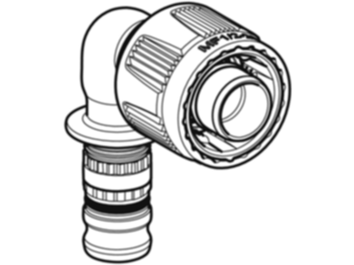 Geberit Mepla-Übergangswinkel 90° - 1/2" x 20 mm