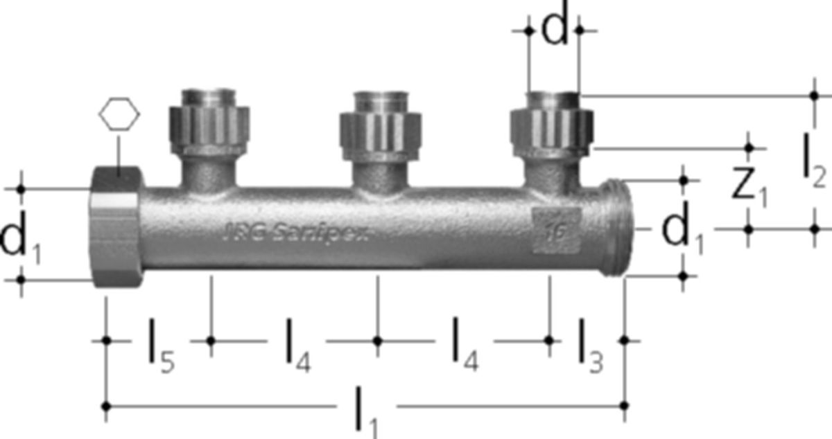 Sanipex Verteiler 3-fach