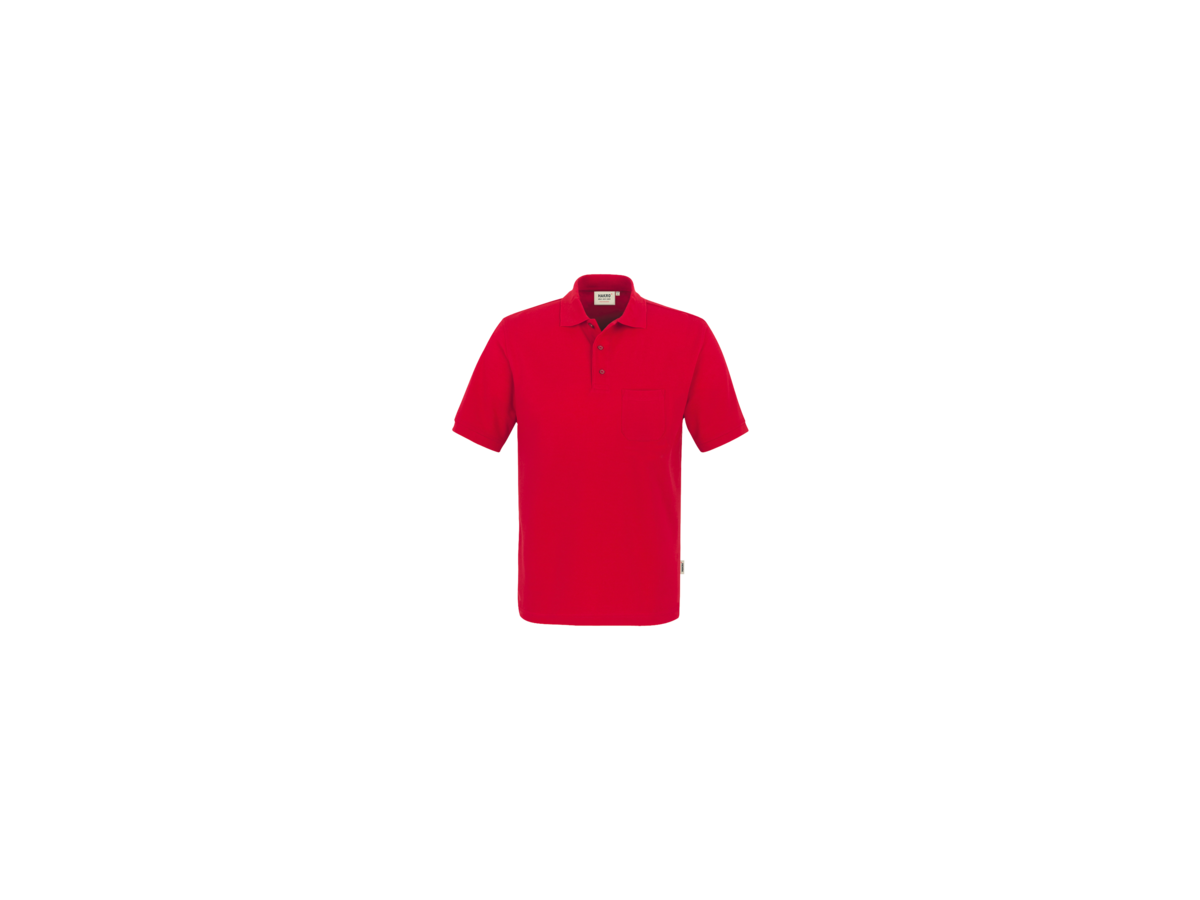 Pocket-Poloshirt Perf. Gr. 2XL, rot - 50% Baumwolle, 50% Polyester, 200 g/m²