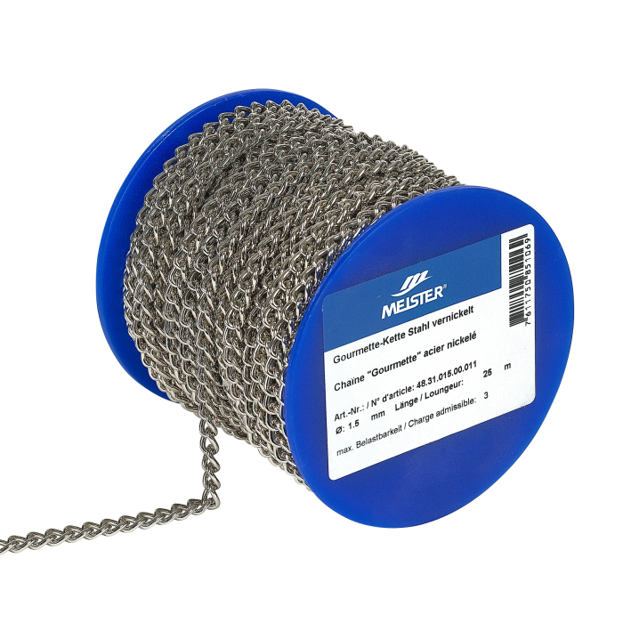 Gourmette-Kette MEISTER Stahl vernickelt