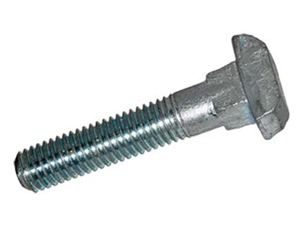 Hammerschr. m. Vierka. Form A DIN 186A - Stahl 3.6/4.6 verzinkt blau chromatiert