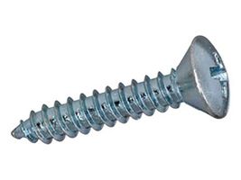 Linsensenk-Blechschraub. m. Kreuzschlitz - mit Spitze Form C Stahl einsatzgehärtet
