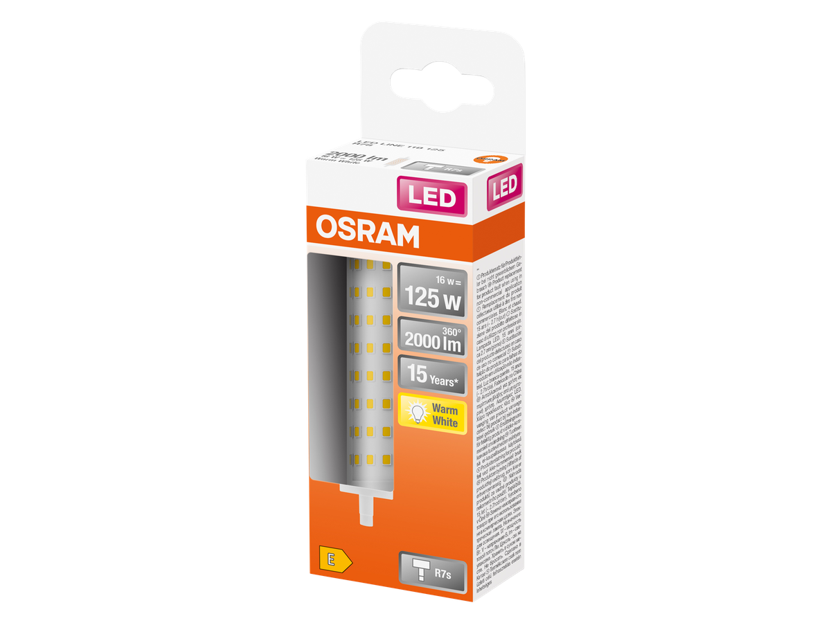 LED Lampe Star Line R7S 15.0W - 2000lm, Osram 118 mm