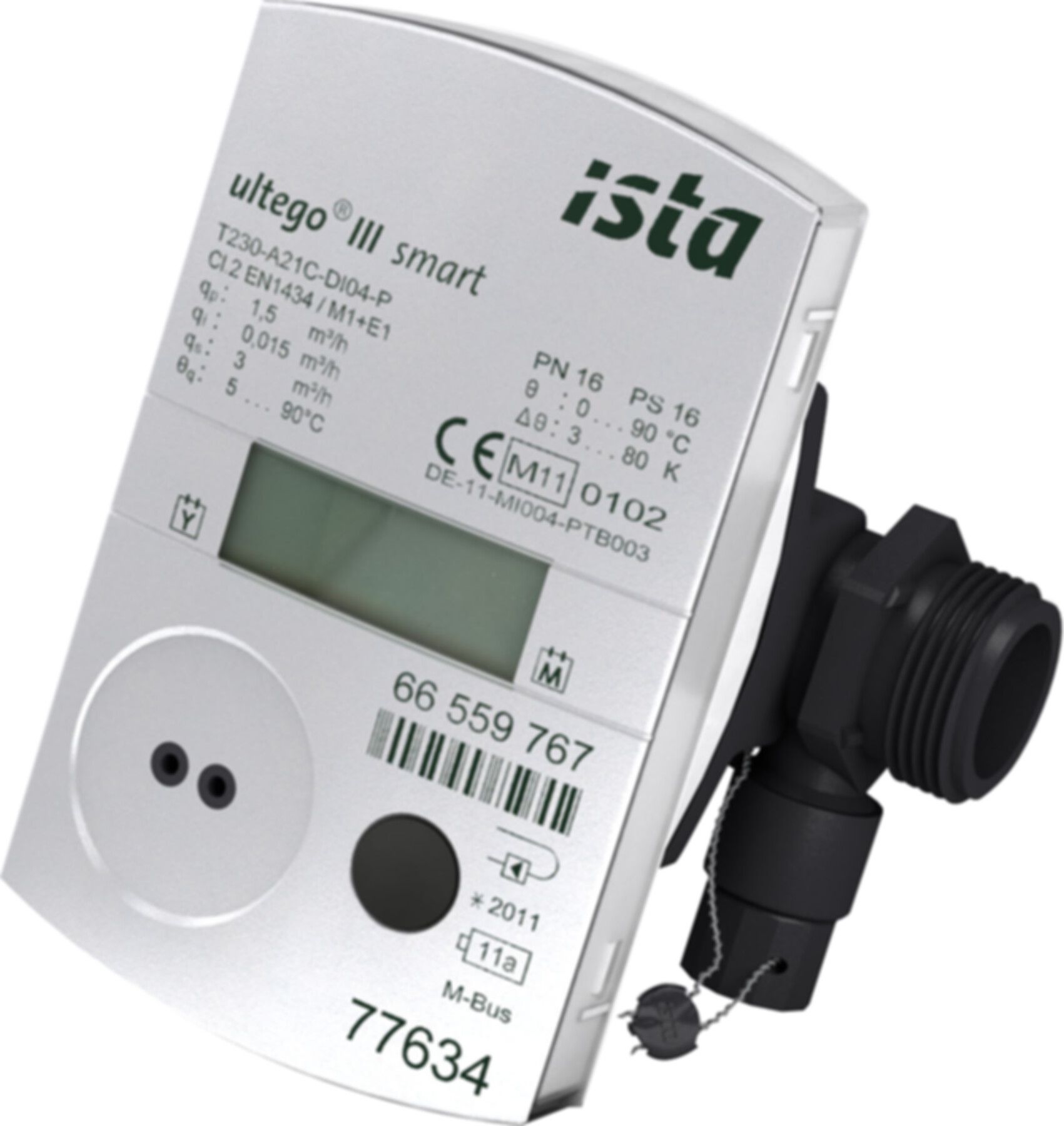 Ultraschallwärmezähler ISTA Ultego III - smart, M-Bus 1.5m3/h, G3/4", 110mm
