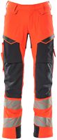 Hose mit Knietaschen, Stretch, Gr. 82C49 - hi-vis rot/schwarzblau
