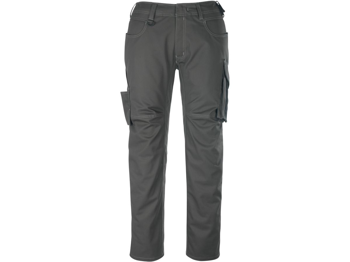 Hose mit Schenkeltaschen, Gr. 90C46 - dunkelanthrazit/schwarz, 65% PES/35% CO