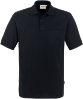 Pocket-Poloshirt Perf. Gr. 2XL, schwarz - 50% Baumwolle, 50% Polyester, 200 g/m²