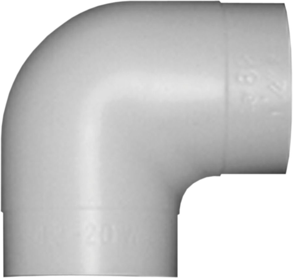 PVC-Bogen 90°, Typ W + SBW - zu PIR