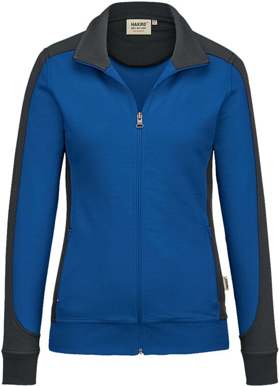 Damen-Sweatjacke Contrast Performance - 50% Baumwolle, 50% Polyester, 300 g/m²