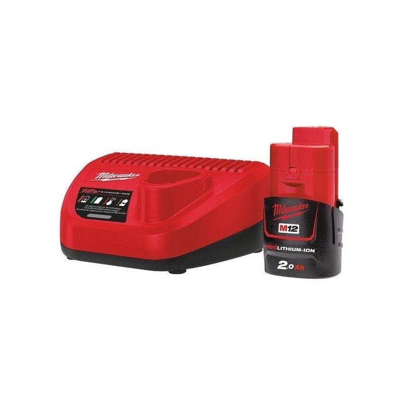 Starter-SET Milwaukee M12 NRG-201 - mit 1 Akku + Ladegerät 12V