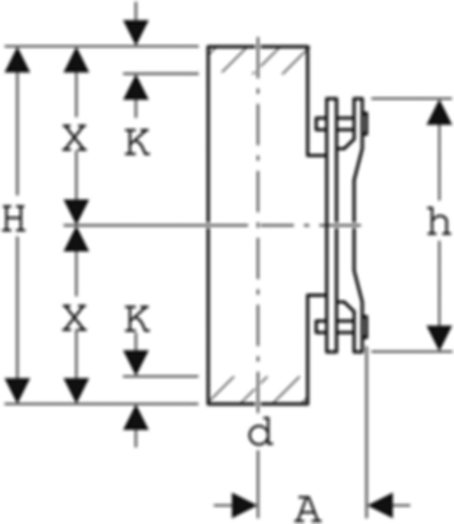 Geberit PE Putzstück 90° - Verschlusskappe PP