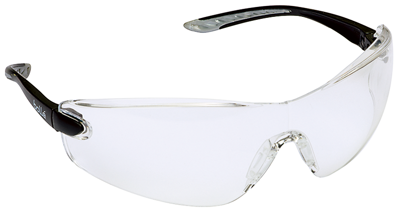 Bügel-Schutzbrille Bollé mit farblosen, - kratzfesten, beschlagfreien Polycarbon.