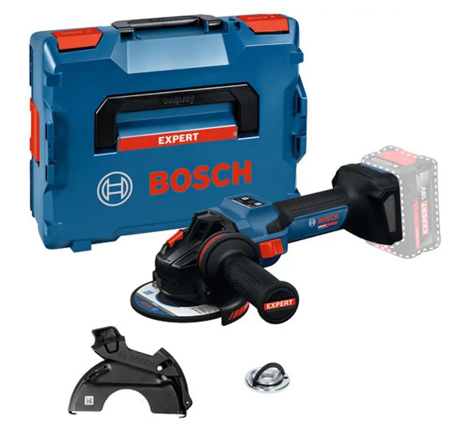 Akku-Winkelschleifer 125mm 1500W - Bosch, EXWS18V-15S (solo; L-Boxx)