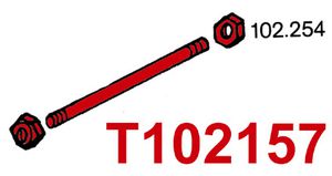 Achse mit Mutter zu Suevia 15+115