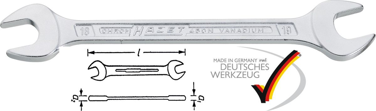 Gabelschlüsselsatz, 12-teilig 450N HAZET - Grössen 6x7 bis 27x32