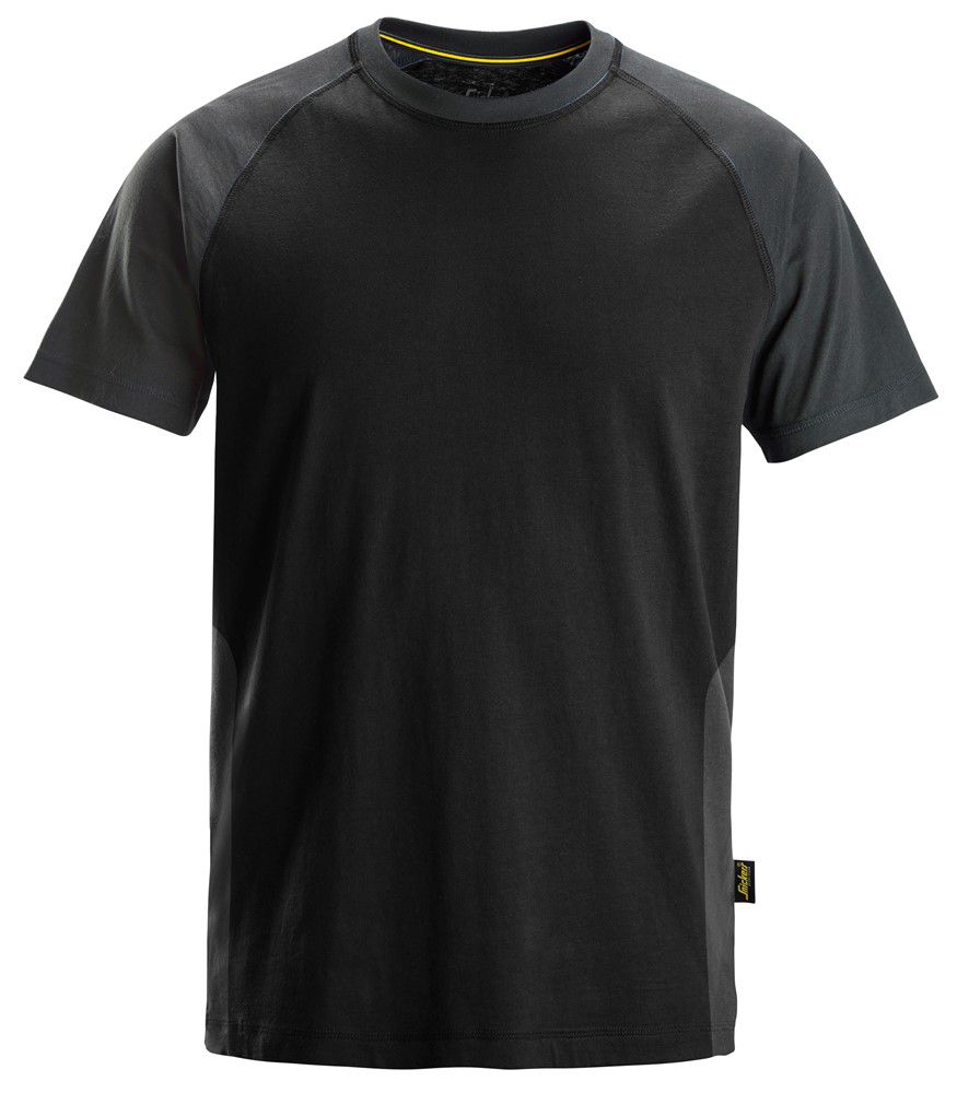 T-Shirt zweifarbig, schwarz/grau - Snickers
