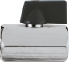 IVR Kugelhahnen mini Typ 927 mit IG - Aus Mess.vern. mit Hebel schwarz Kst.