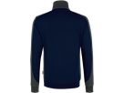 Zip-Sweatsh. Contr. Perf. M tinte/anth. - 50% Baumwolle, 50% Polyester
