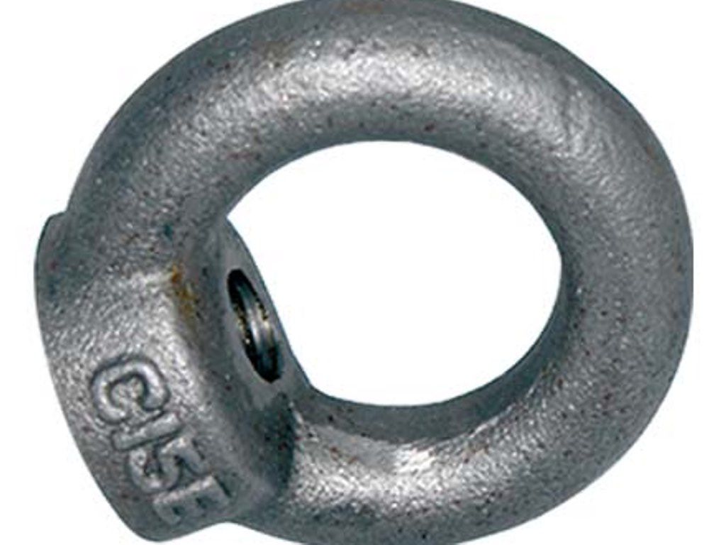 Ringmuttern Stahl C15E DIN 582 - verzinkt blau chromatiert