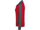 Damen-Sw.jacke Contr. Perf. XL rot/anth. - 50% Baumwolle, 50% Polyester, 300 g/m²