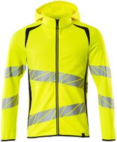 Kapuzensweatshirt, Gr. 2XL - hi-vis gelb/schwarzblau, 50% PES/50% CO