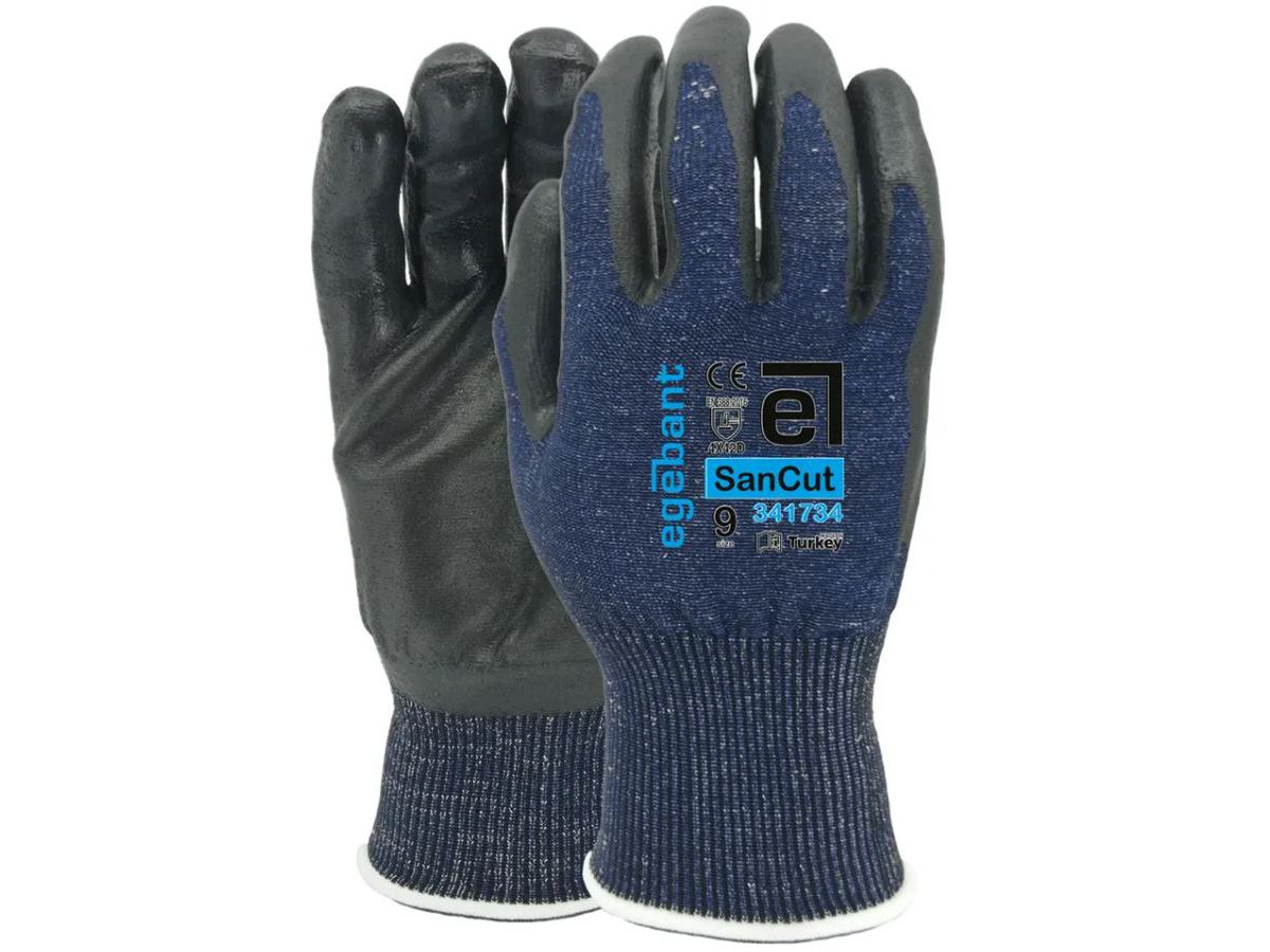 Schnittschutz-Handschuhe - EGEBANT SanCut 341734, blau/schwarz
